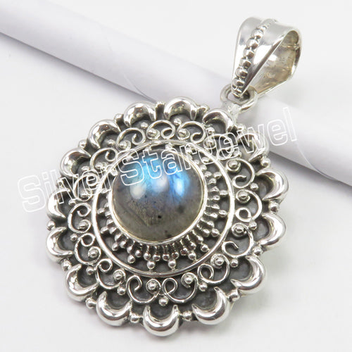 Sasha Labradorite Oxidized Pendant