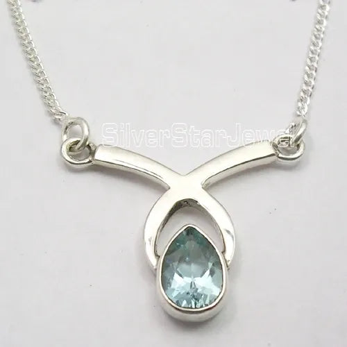 Amilee Sterling Silver Drop Necklace