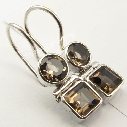 Sterling Silver Square Drop Earrings