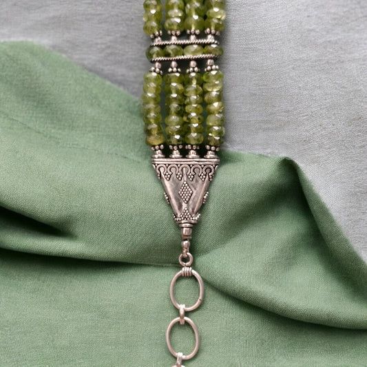 Deirdie peridot Sterling silver bracelet