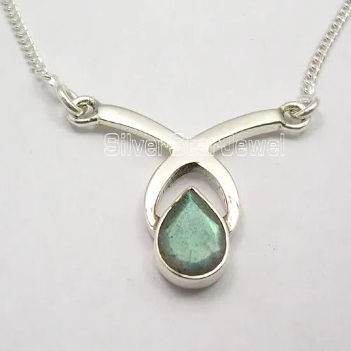 Amilee Sterling Silver Drop Necklace