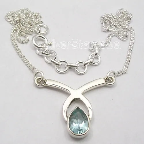 Amilee Sterling Silver Drop Necklace